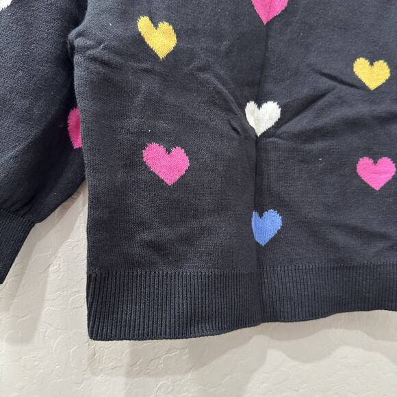Baby Gap Black Rainbow Heart Sweater - Picture 3 of 5
